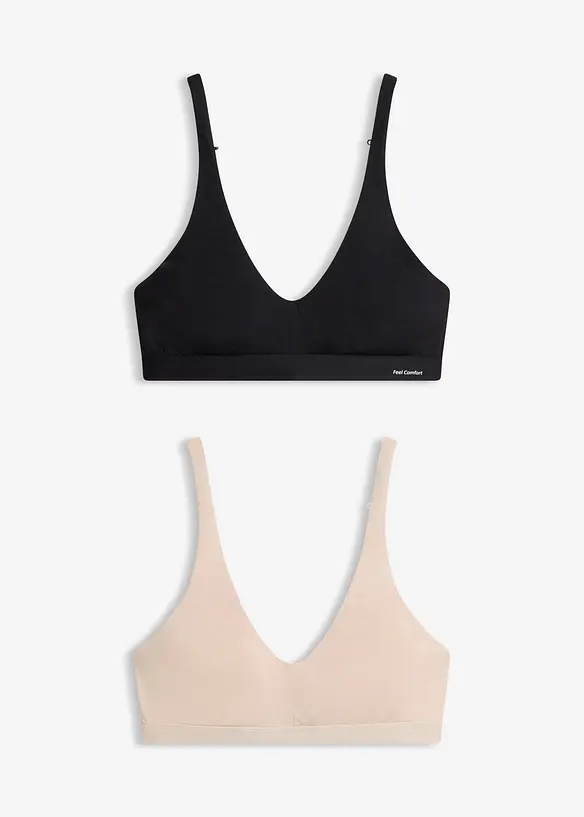 Bralette Feel Comfort in modal morbido (pacco da 2), bonprix
