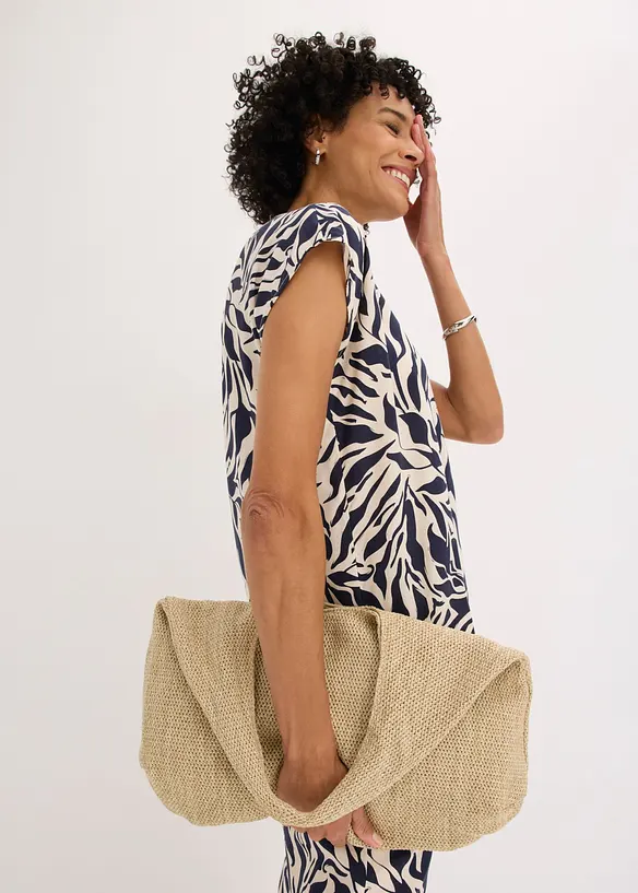 Blusa a maniche corte in viscosa fluente, bonprix