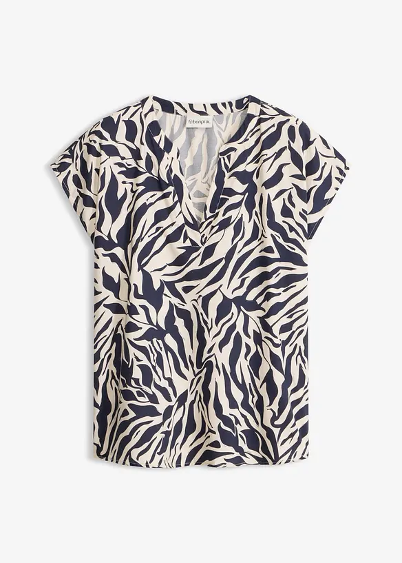 Blusa a maniche corte in viscosa fluente, bonprix
