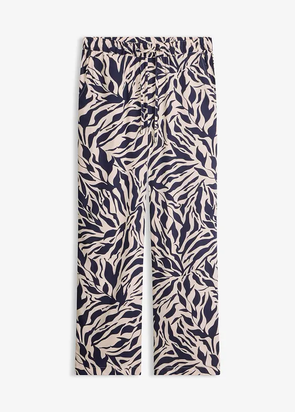 Pantaloni con elastico in vita in viscosa fluida, bonprix
