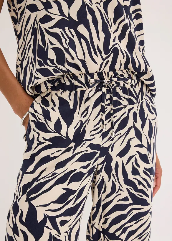 Pantaloni con elastico in vita in viscosa fluida, bonprix