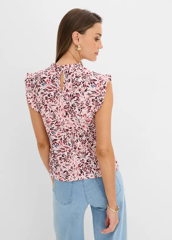 Maglia in cr&ecirc;pe operato, bonprix