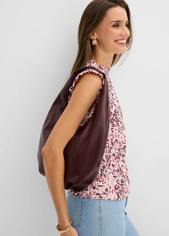 Maglia in cr&ecirc;pe operato, bonprix