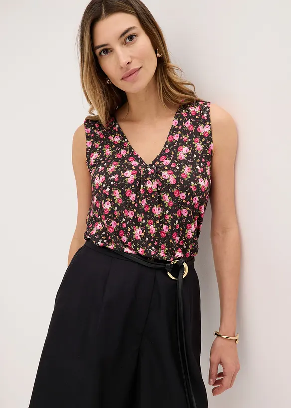 Top in jersey di misto viscosa, bonprix