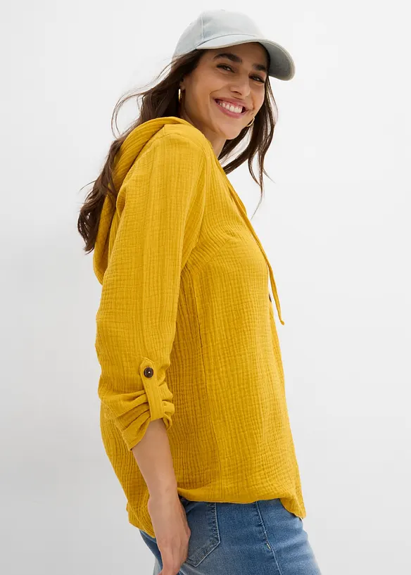 Blusa in mussola vaporosa, bonprix