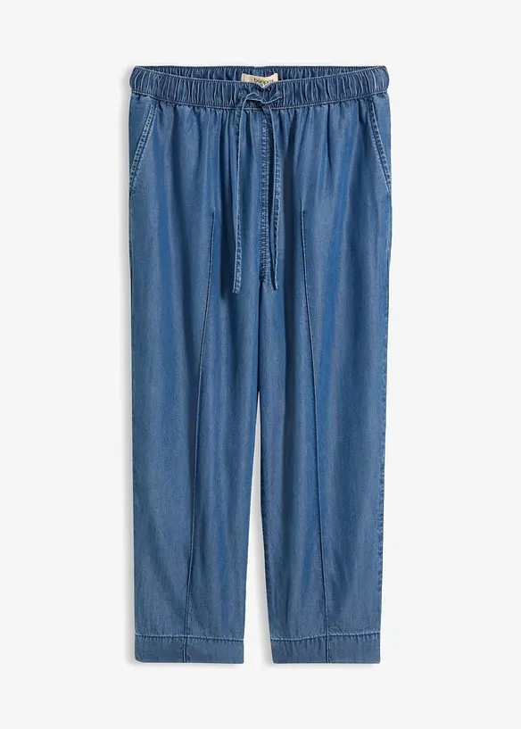 Pantaloni a carota in lyocell, cropped, bonprix