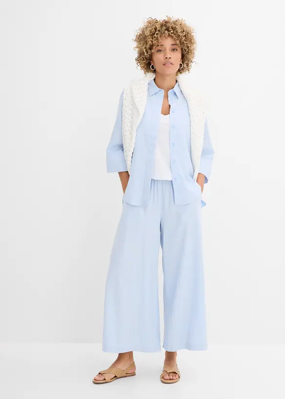 Camicia in misto lino fresco, bonprix