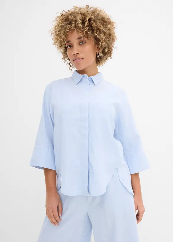 Camicia in misto lino fresco, bonprix