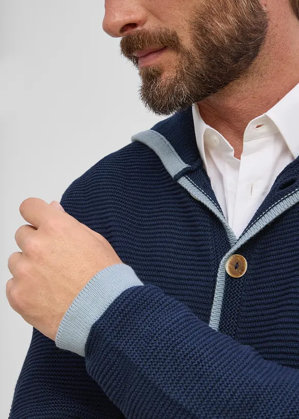 Cardigan bavarese in misto cotone morbido, bonprix