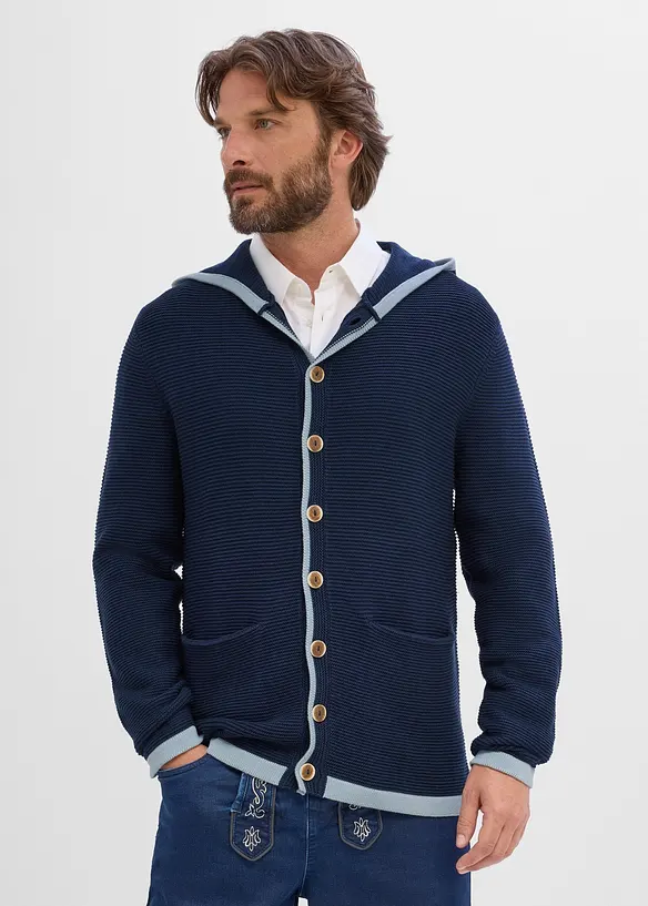 Cardigan bavarese in misto cotone morbido, bonprix