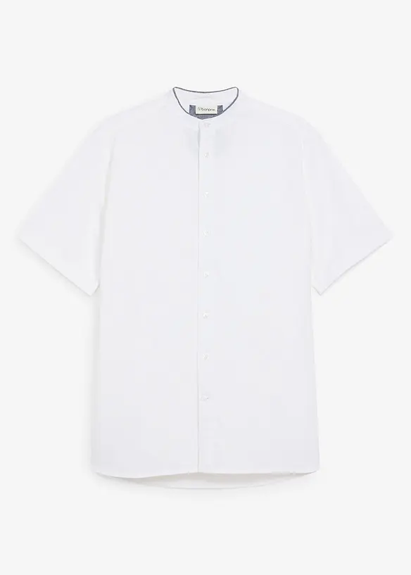 Camicia a maniche corte in misto lino vaporoso, bonprix