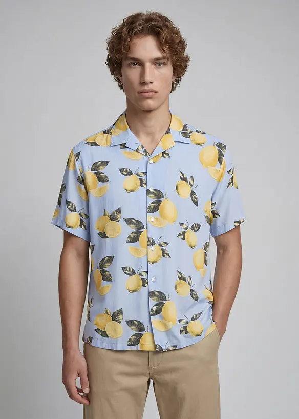 Camicia a maniche corte JJ REBEL in viscosa fluida, JJ REBEL