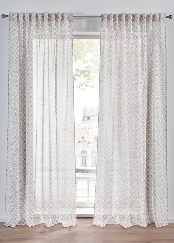 Tenda trasparente con poliestere riciclato (pacco da 1), bonprix