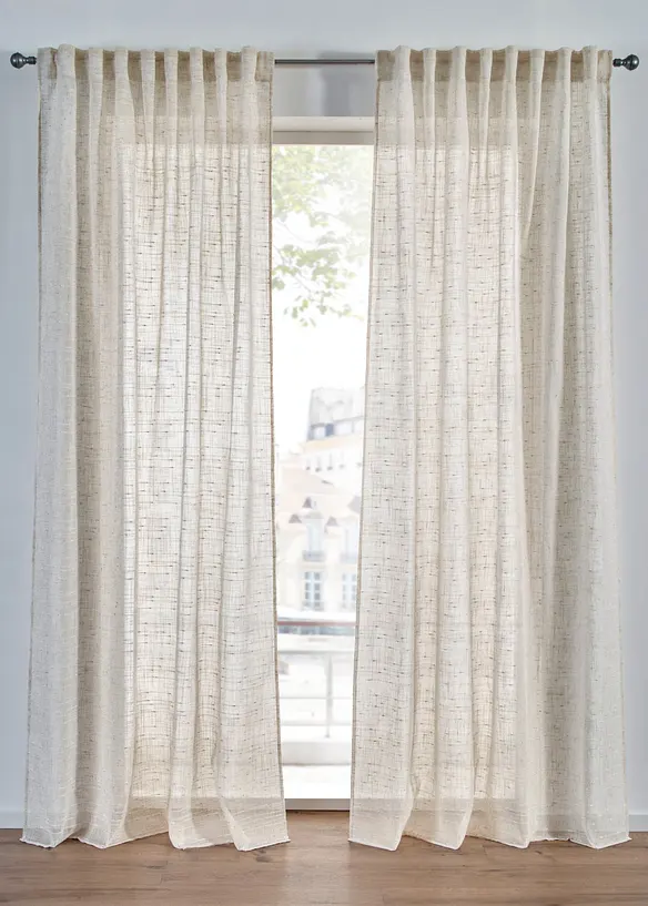 Tenda jacquard con trama operata, anche extra lunga (pacco a 1), bonprix