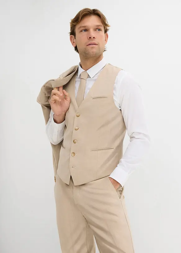 Abito da sposo con gilet e cravatta, regular fit (set 4 pezzi), bonprix