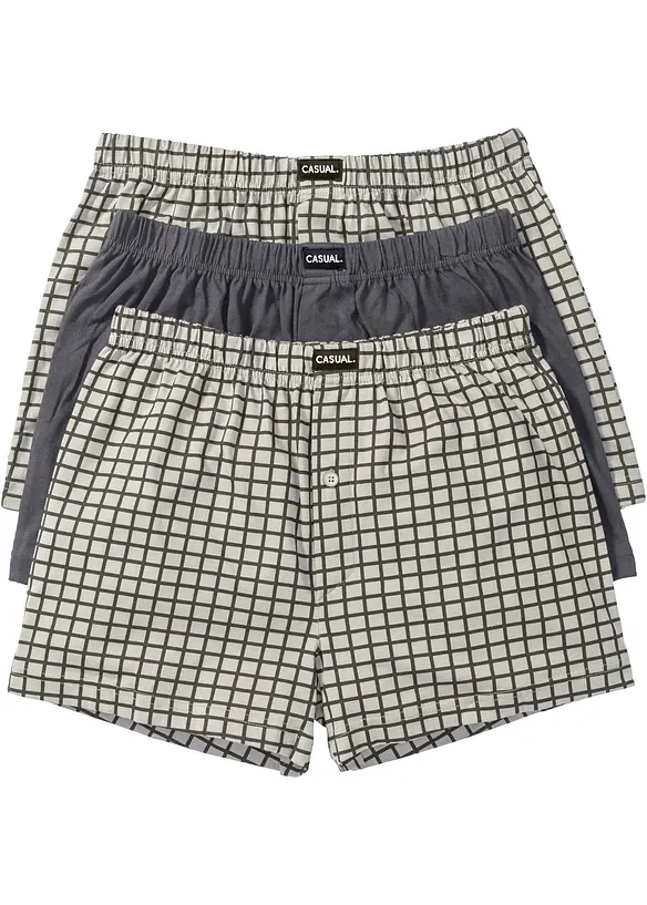 Boxer larghi in jersey di cotone (pacco da 3), bonprix