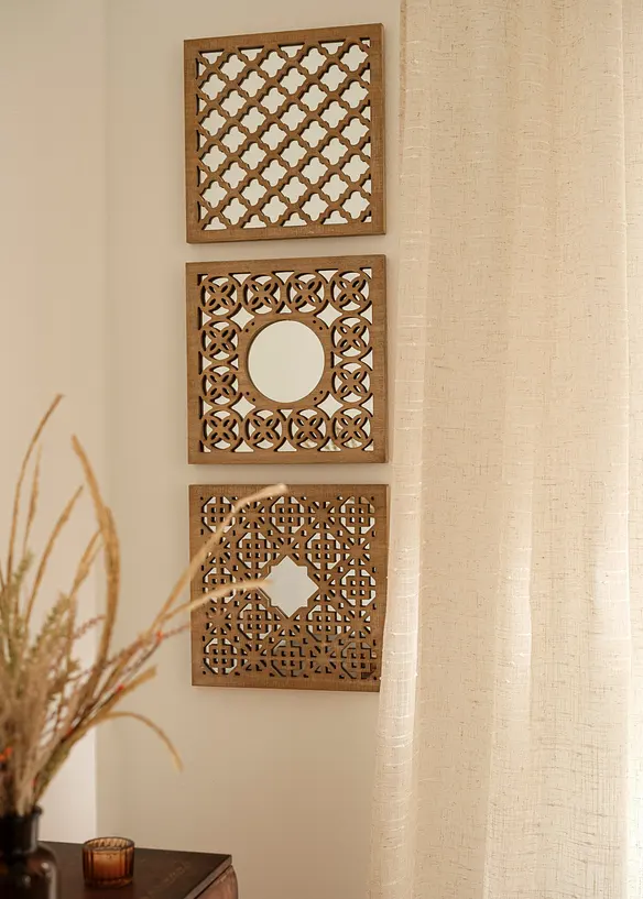 Decorazione da parete con specchio (pacco da 3), bonprix