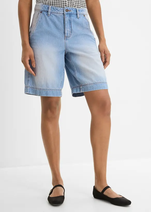 Bermuda di jeans leggeri, vita media, bonprix