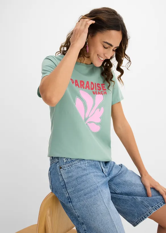 T-shirt in misto cotone, bonprix