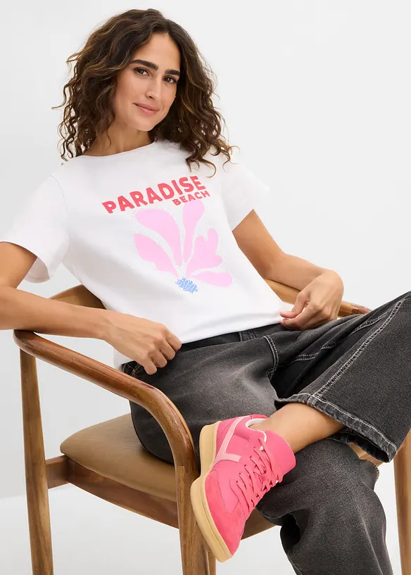 T-shirt in misto cotone, bonprix