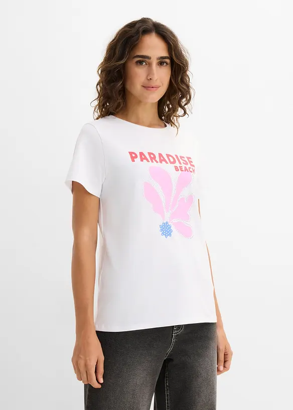 T-shirt in misto cotone, bonprix