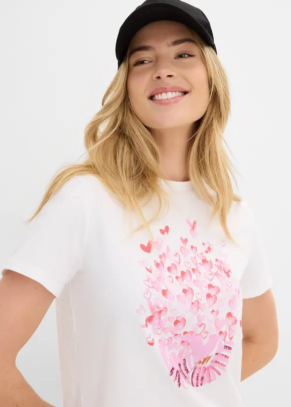 T-shirt in puro cotone, bonprix