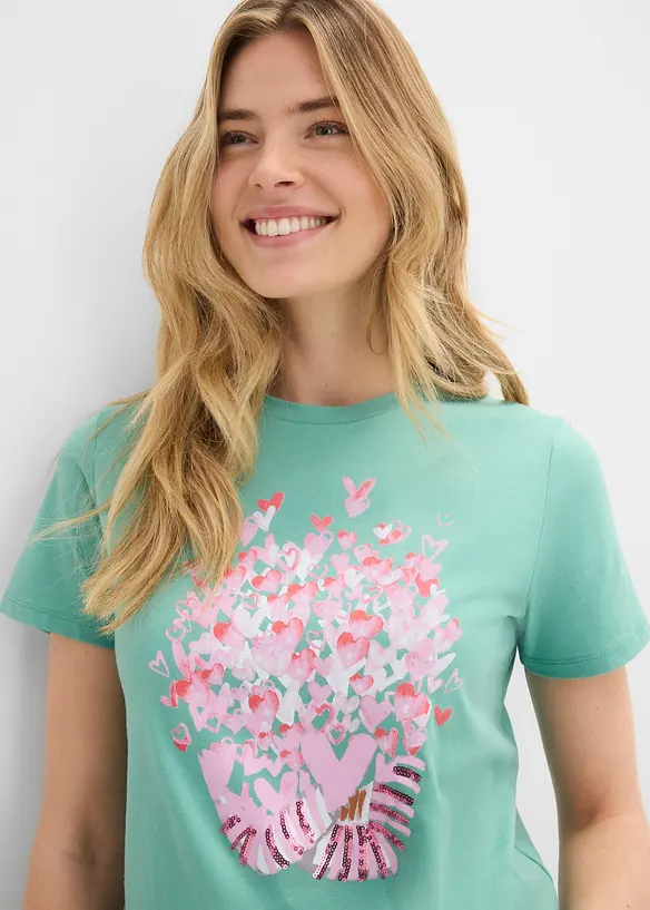 T-shirt in puro cotone, bonprix