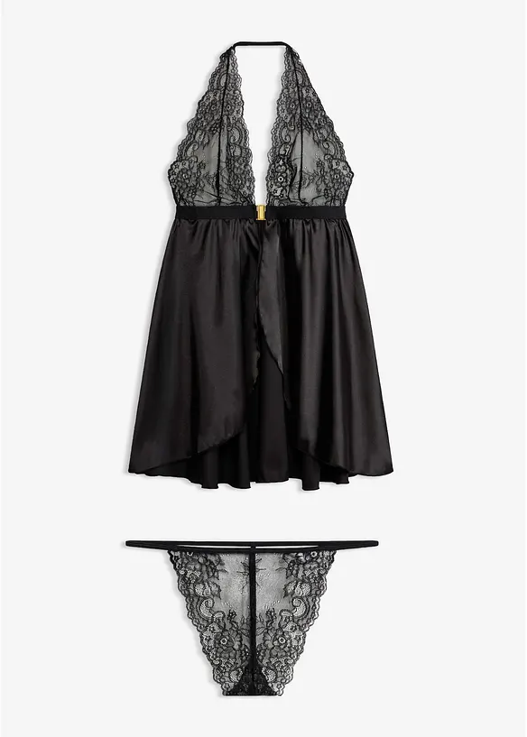 Baby doll + perizoma (set 2 pezzi), bonprix