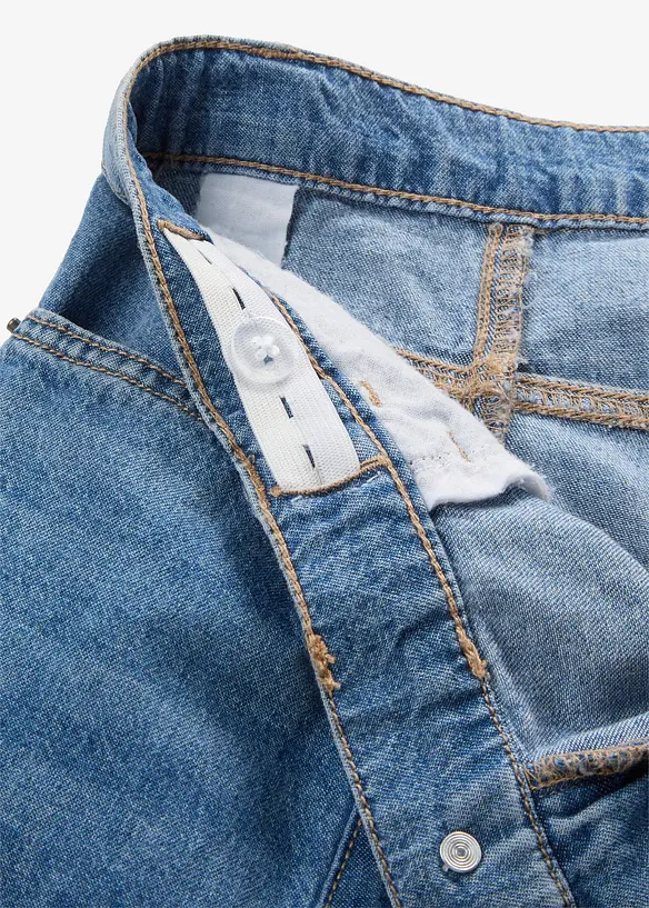 Gonna di jeans leggera con vita regolabile, bonprix
