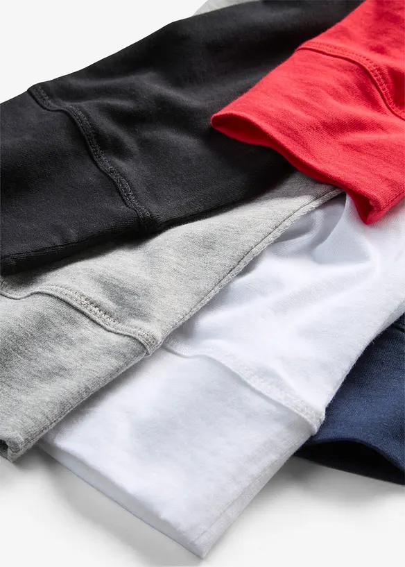 Maglia lunga con scollo rotondo e maniche lunghe  (pacco da 5), bonprix
