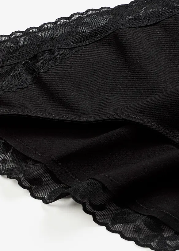 Slip alto con pizzo (pacco da 5), bonprix