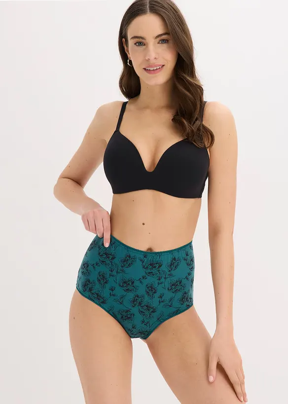 Slip a vita alta con cotone biologico (pacco da 4), bonprix