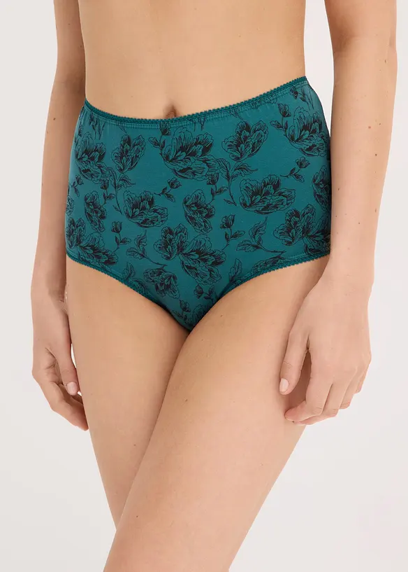Slip a vita alta con cotone biologico (pacco da 4), bonprix