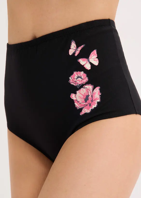 Slip a vita alta con cotone (pacco da 5), bonprix