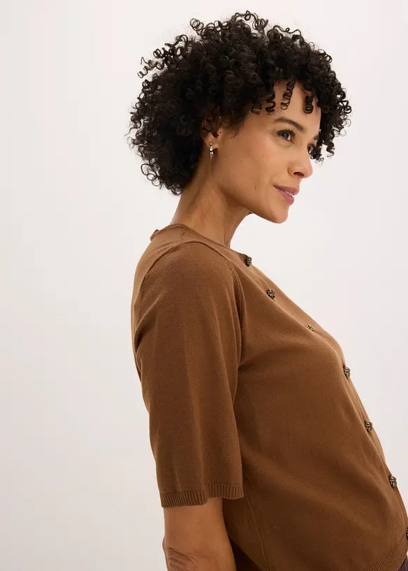 Cardigan in filato fine misto viscosa, bonprix