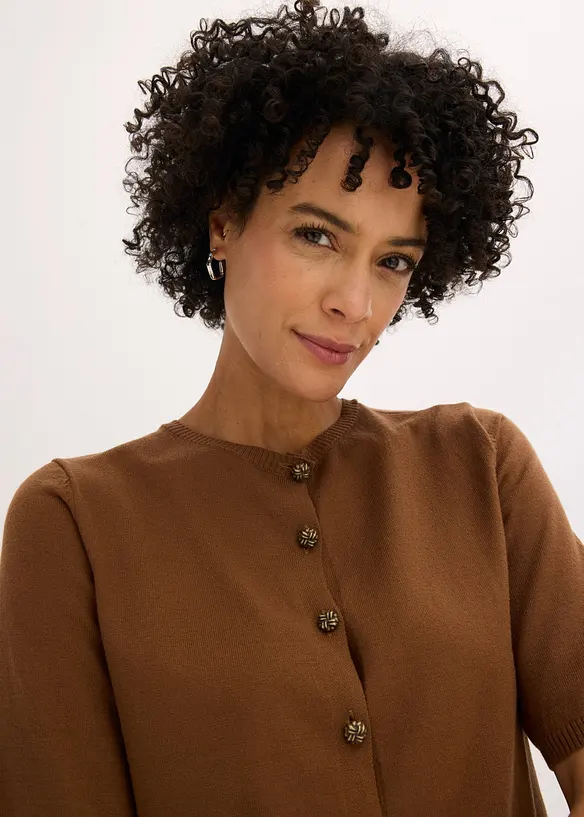 Cardigan in filato fine misto viscosa, bonprix