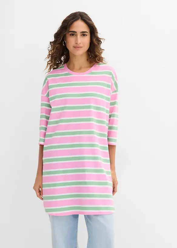Maglia lunga oversize in puro cotone biologico, bonprix