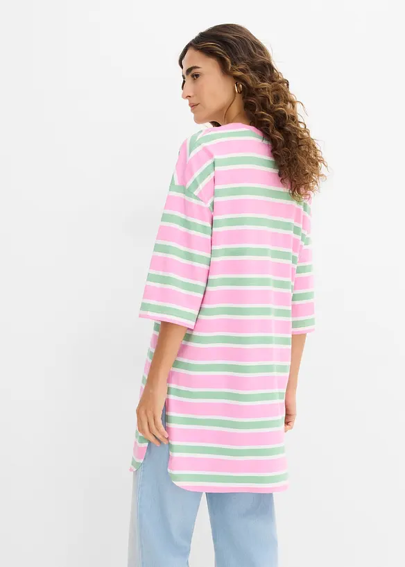 Maglia lunga oversize in puro cotone biologico, bonprix