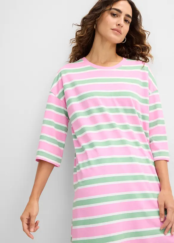 Maglia lunga oversize in puro cotone biologico, bonprix