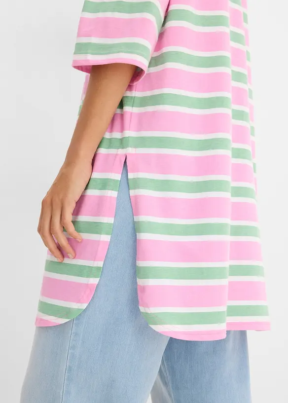 Maglia lunga oversize in puro cotone biologico, bonprix