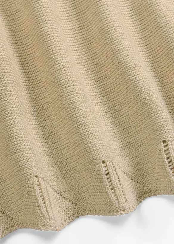 Maglione a maniche corte con filato glitterato, bonprix