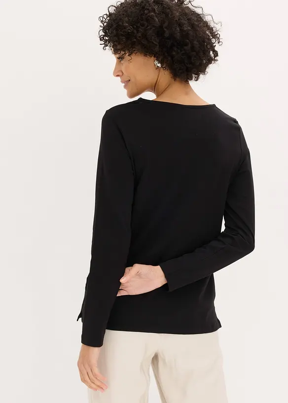 Maglia a maniche lunghe con occhielli, bonprix