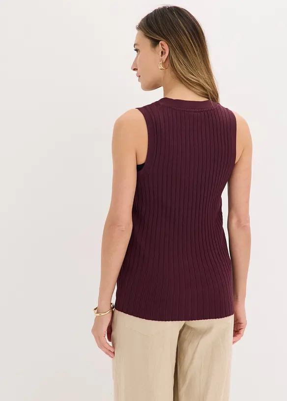 Gilet in maglia a coste, bonprix