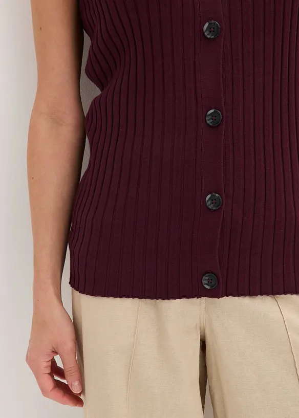 Gilet in maglia a coste, bonprix