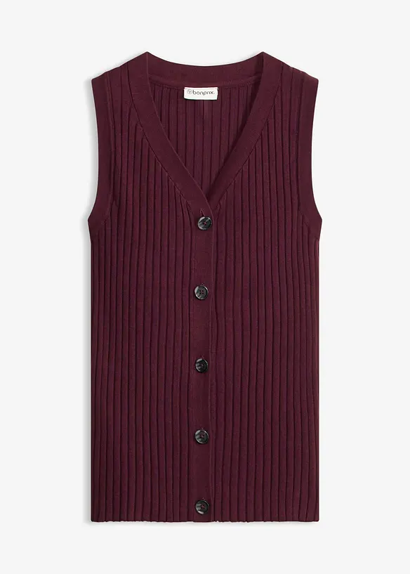 Gilet in maglia a coste, bonprix