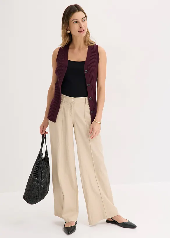 Gilet in maglia a coste, bonprix