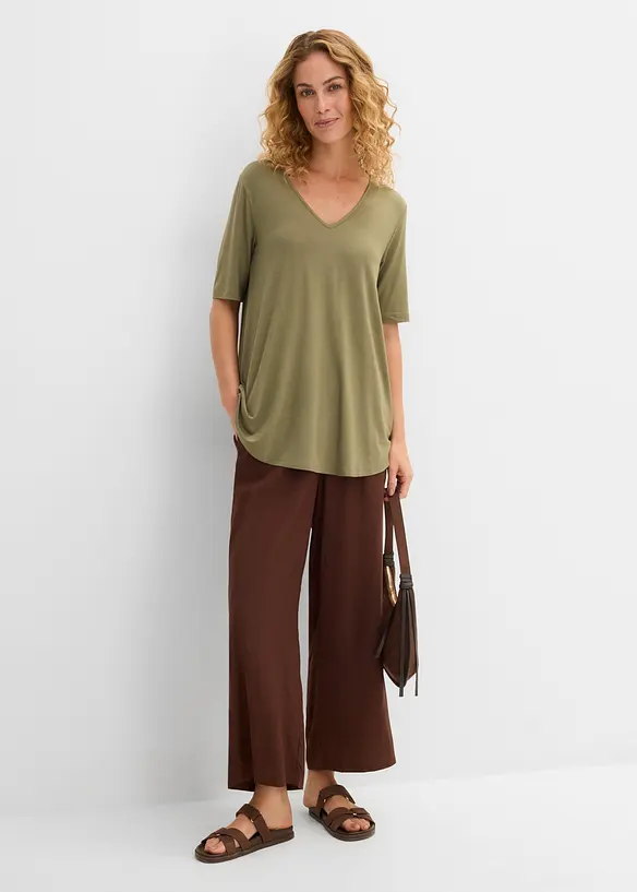 Maglia lunga in viscosa morbida, bonprix