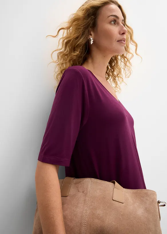Maglia lunga in viscosa morbida, bonprix