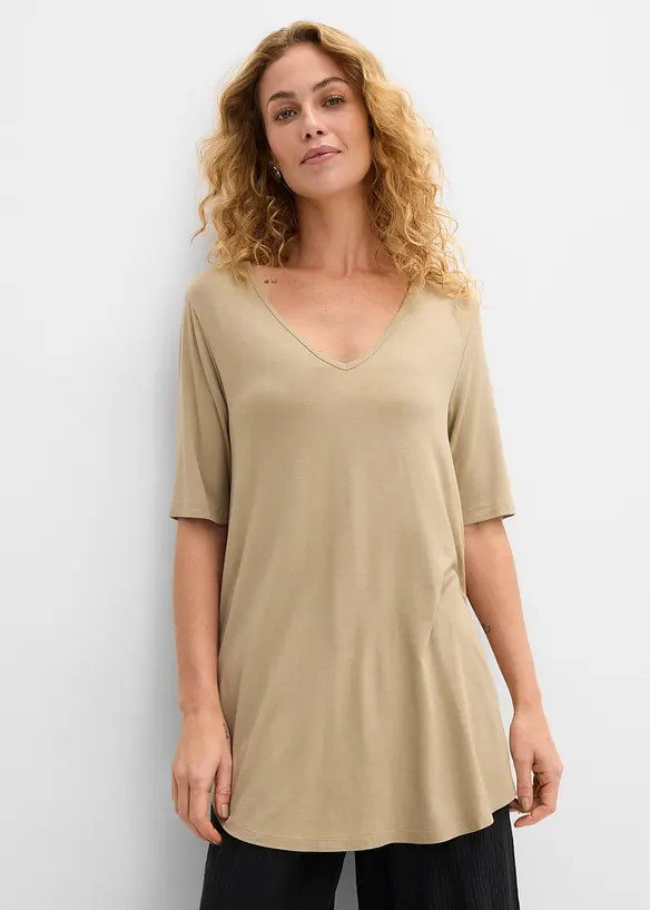 Maglia lunga in viscosa morbida, bonprix