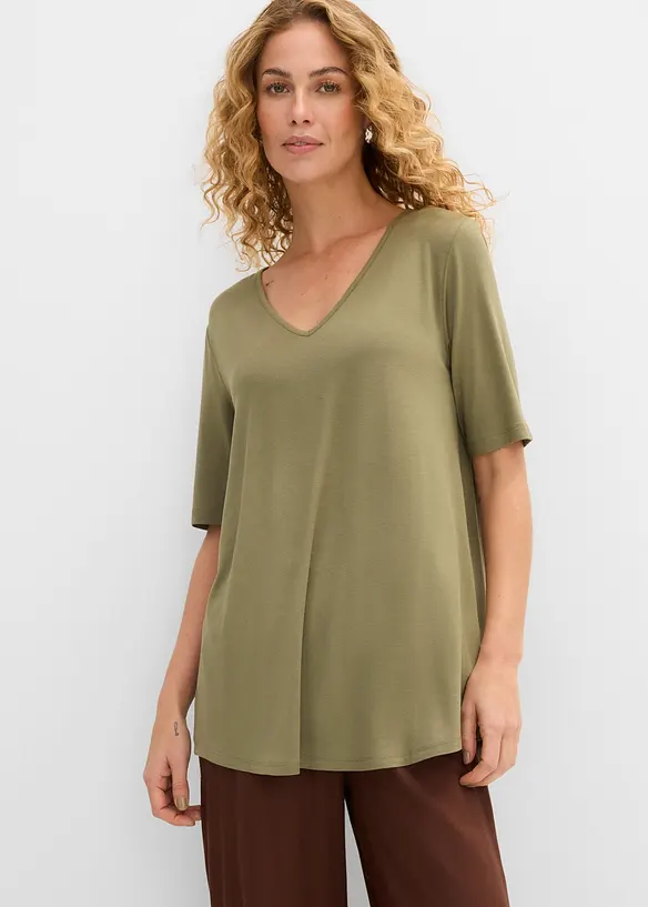 Maglia lunga in viscosa morbida, bonprix